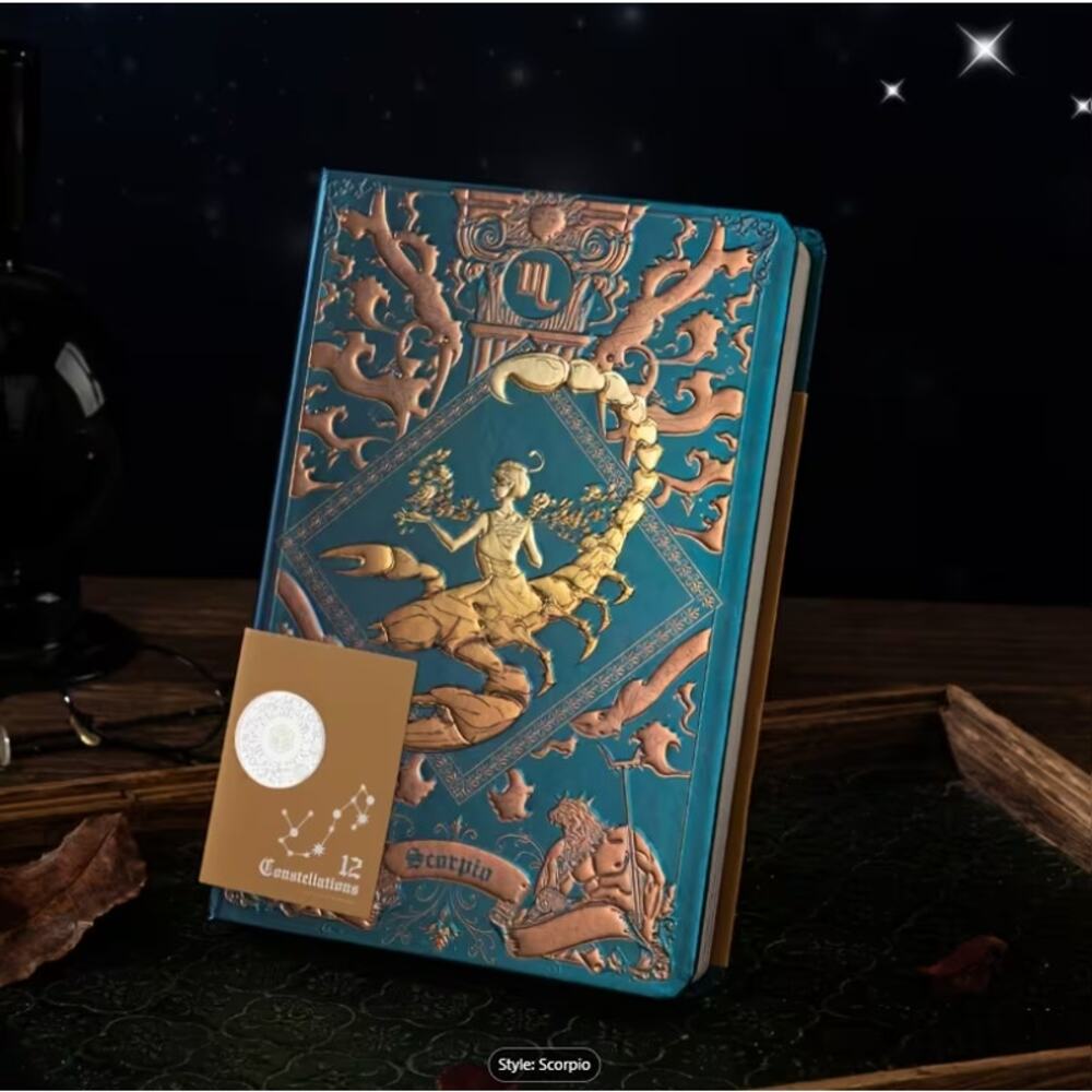 Scorpio Zodiac Notebook Journal Astrology Diary Hardcover Constellation A5 Gift